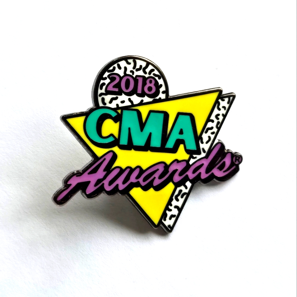 2018 Cma Awards Lapel Pin Country Music Association Souvenir Travel Pinback Vtg